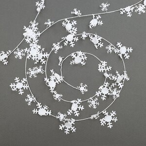 Мишура Fugue Snowflake 5 м белая Koopman фото 1