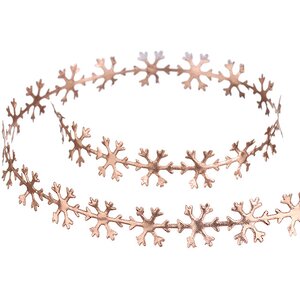 Декоративная фигурная лента Etincelant - Снежинки 7.5 м, бронзовая Koopman фото 3