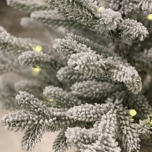 Настольная елка Кембридж со светодиодами заснеженная в мешочке 75 см, 35 теплых белых LED ламп на батарейках, ЛИТАЯ 100% National Tree Company фото 2