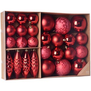 Набор пластиковых шаров Charmic - Рубиновый Джайв 5-12 см, 31 шт Koopman фото 1
