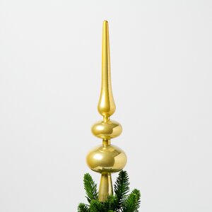 Верхушка на елку Сант-Анджело 30 см золотая глянцевая