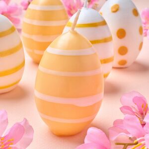 Пасхальные свечи Яйца: Bright Easter 6 см желтые, 6 шт Koopman фото 2