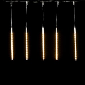 Светодиодная гирлянда Тающие Сосульки 5*0.3 м, 160 теплых белых LED ламп, черный ПВХ, 5 м, IP44 BEAUTY LED фото 1