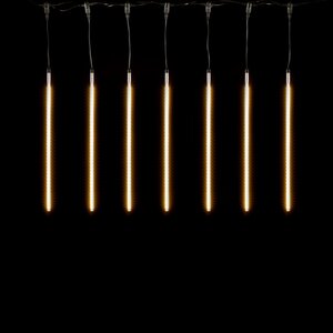 Светодиодная гирлянда Тающие Сосульки 10*0.5 м, 600 теплых белых LED ламп, черный ПВХ, 10 м, IP44 BEAUTY LED фото 1