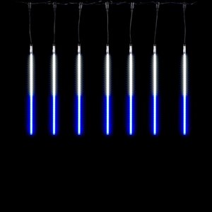 Светодиодная гирлянда Тающие Сосульки 10*0.5 м, 720 холодных белых/синих LED ламп, черный ПВХ, 10 м, IP44 BEAUTY LED фото 1