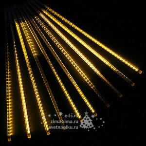 Светодиодная гирлянда Тающие Сосульки 5*0.3 м, 210 теплых белых LED ламп, черный провод, 5 м, IP44 BEAUTY LED фото 6