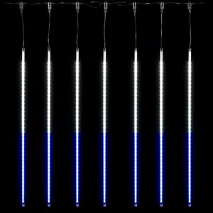 Светодиодная гирлянда Тающие Сосульки 10*0.8 м, 840 холодных белых/синих LED ламп, черный ПВХ, 10 м, IP44 BEAUTY LED фото 1