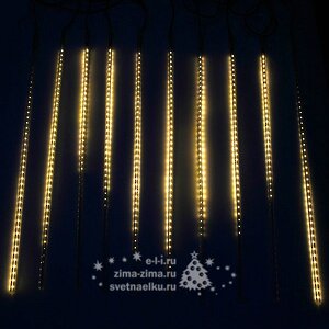 Светодиодная гирлянда Тающие Сосульки 5*1 м, 480 теплых белых LED ламп, черный ПВХ, 5 м, IP44 BEAUTY LED фото 3