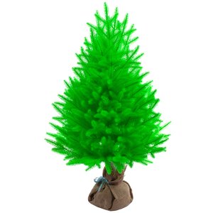 Настольная зеленая елка в мешочке Сапфир 80 см, ЛИТАЯ 100%