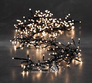 Электрогирлянда Млечный путь Cluster Lights 192 теплых белых MINILED ламп 2.4 м, черный ПВХ BEAUTY LED фото 3
