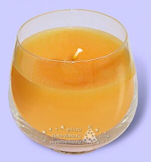 Свеча ароматическая в стакане Персик, 7.4*6.8 см НСК фото 2