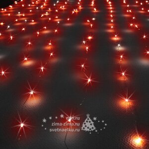 Светодиодный занавес Роса 1.6*1.6 м, 256 красных MINILED ламп, серебряная проволока, IP20 BEAUTY LED фото 1