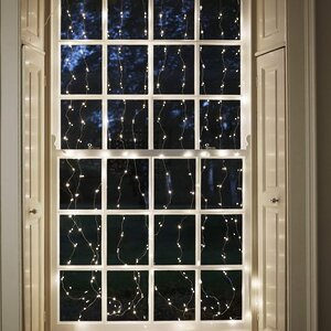 Гирлянда штора Капельки Росы 1.6*1.6 м, 256 теплых белых мини LED ламп, серебряная проволока, IP20 Snowhouse (Сноухаус) фото 2