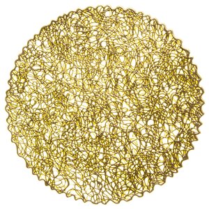 Набор подставок под кружки и стаканы Жаклин 13 см золотые, 4 шт Koopman фото 1