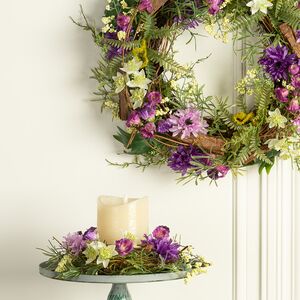 Венок для свечи Provence - Магическая Красота 34 см, фиолетовый Swerox фото 3