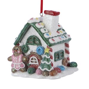 Светящаяся елочная игрушка Пряничный домик - Marmalade House 9 см, подвеска Kurts Adler фото 1