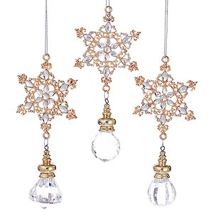 Елочная игрушка Снежинка Версаль 14 см, подвеска Kurts Adler фото 1