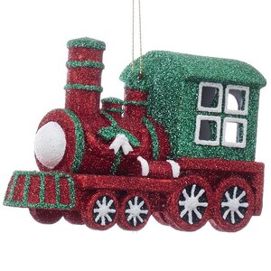 Елочная игрушка Поезд - Путешествие на Северный Полюс 12 см зеленый, подвеска Kurts Adler фото 1