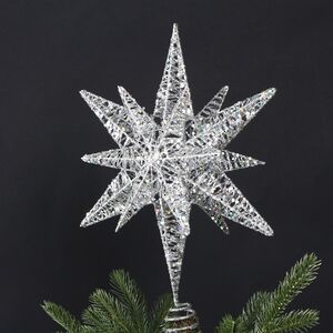 Вифлеемская звезда на елку Серебристый Альдебаран 32 см Kurts Adler фото 4