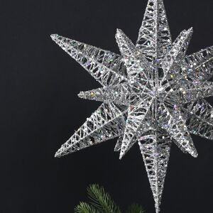 Вифлеемская звезда на елку Серебристый Альдебаран 32 см Kurts Adler фото 3