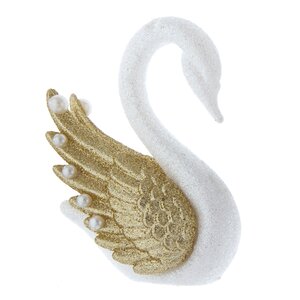 Елочная игрушка Лебедь Golden Wing 10 см, подвеска Kurts Adler фото 2