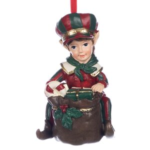 Елочная игрушка Эльф Анри - Помощник Санты 12 см, подвеска Goodwill фото 1