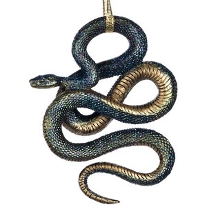 Елочная игрушка Змея - Черная Мамба 12 см, подвеска Goodwill фото 1