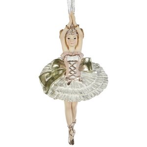 Елочная игрушка Балерина Никиша Браун из Дижонской труппы 14 см, подвеска Goodwill фото 1