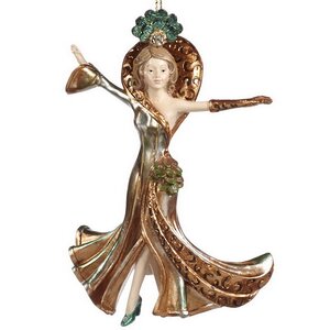 Елочная игрушка Миледи Микаэлла - Танец Золотой Валенсии 12 см, подвеска Goodwill фото 1