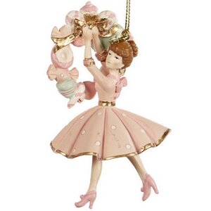 Елочная игрушка Каталина Браун со сладким венком - Candy Wendy 9 см, подвеска Goodwill фото 1