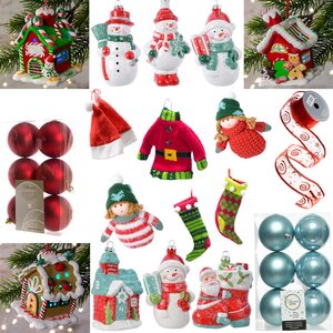 Набор елочных украшений Детское Рождество, 31 игрушка Снегурочка фото 1