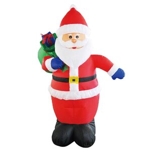 Надувная фигура Дед Мороз с мешком подарков 3 м с подсветкой Торг Хаус фото 1