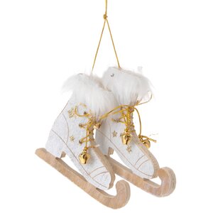 Деревянная елочная игрушка Снежные Коньки 9 см 2 шт, подвеска Koopman фото 1