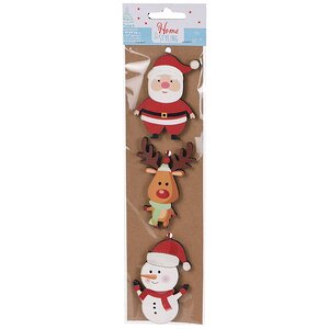 Набор деревянных елочных игрушек Санта и Его Друзья 8.5 см, 3 шт, подвеска Koopman фото 2