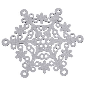 Сервировочная салфетка из фетра Звездная Снежинка 30 см серебряная Koopman фото 1