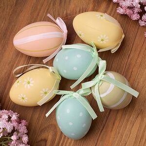 Пасхальные украшения Яйца Salvado 6 см, 6 шт, подвеска Koopman фото 4