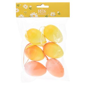 Пасхальные украшения Яйца Lonlebur 6 см, 6 шт, подвеска Koopman фото 4