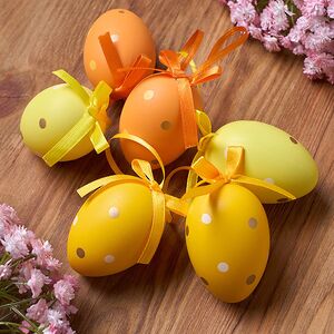 Пасхальные украшения Яйца Monrisson 6 см, 6 шт, подвеска Koopman фото 4