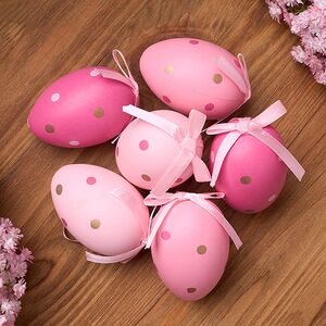 Пасхальные украшения Яйца Brento 6 см, 6 шт, подвеска Koopman фото 4