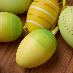 Пасхальные украшения Яйца Glieros 6 см, 6 шт, подвеска Koopman фото 2