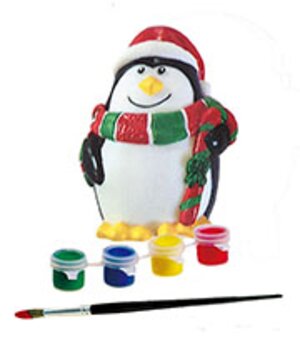 Набор для раскрашивания копилки Пингвин, 10 см Копилка раскраска фото 3