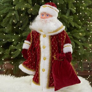 Фигура Дед Мороз - Царская зима 50 см, в красном кафтане Коломеев фото 1