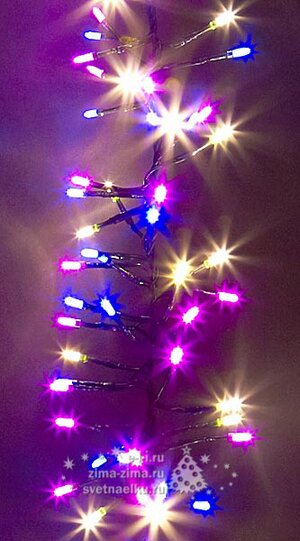 Электрогирлянда Волшебная Гроздь Cluster Lights 288 пастельных LED ламп, соединяемая Holiday Classics фото 2