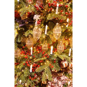 Гирлянда Свечи Уютное Пламя, 15 свечей с экстра теплым белым светом, на клипсах, 3.5 м, зеленый ПВХ Kaemingk фото 4