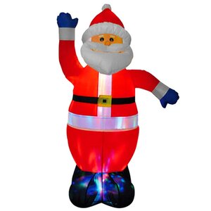 Надувная фигура Дед Мороз 1.8 м с разноцветным диско шаром Торг Хаус фото 1