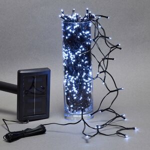 Гирлянда на солнечной батарее Гарденто 24 м, 400 холодных белых LED, черный ПВХ, IP44 Koopman (Купман) фото 2
