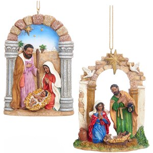Елочное украшение Вертеп - Рождение Христа из Назарета 10 см, подвеска Kurts Adler фото 2