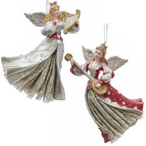 Елочная игрушка Ангел - Музыкальная царевна 14 см, подвеска
