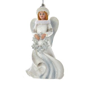 Елочная игрушка Ангел Серафина - Предвестница Зимы 13 см, подвеска Kurts Adler фото 1