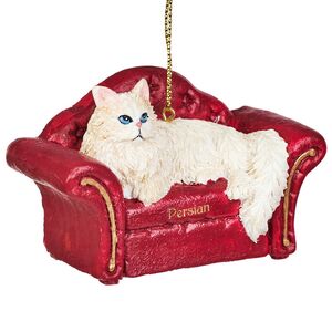Елочная игрушка Персидский Кот на софе 9 см Kurts Adler (Куртс Адлер) фото 3